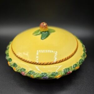 VTG French Covered Vegetable Bowl in Old Strasbourg pattern by Luneville SIGNED